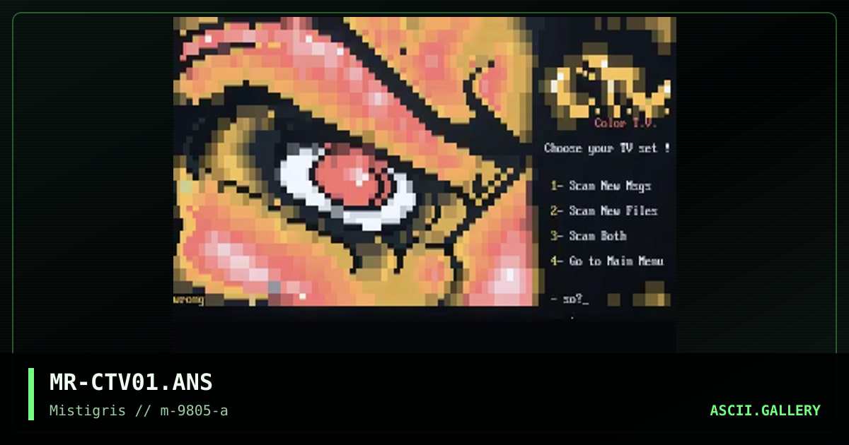 Color t.v. matrix, by mr wrong, 1998