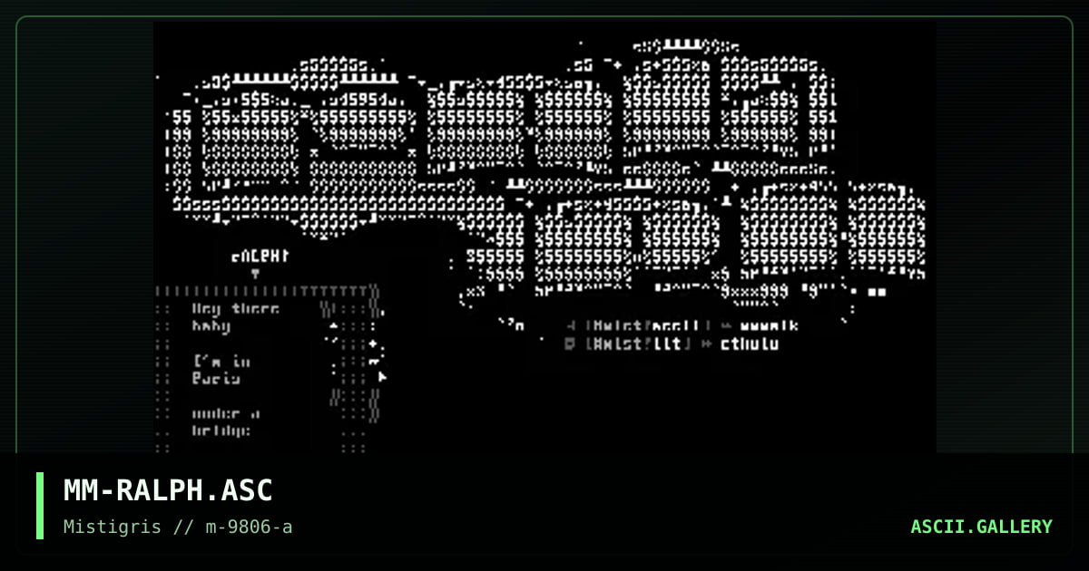 All of Ralph's Poems smooshed into1, by mmmelk, cthulu, 1998