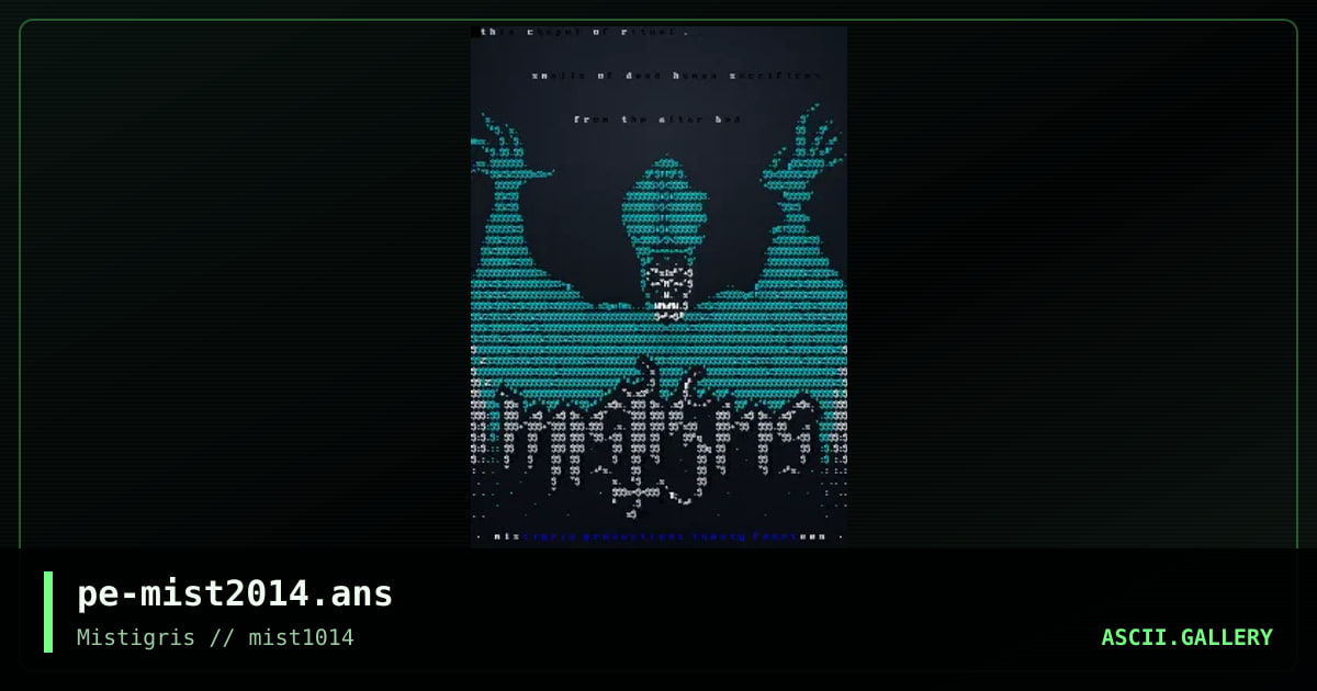 Mistigris 2014 promo, by publius emeritus ii, 2014