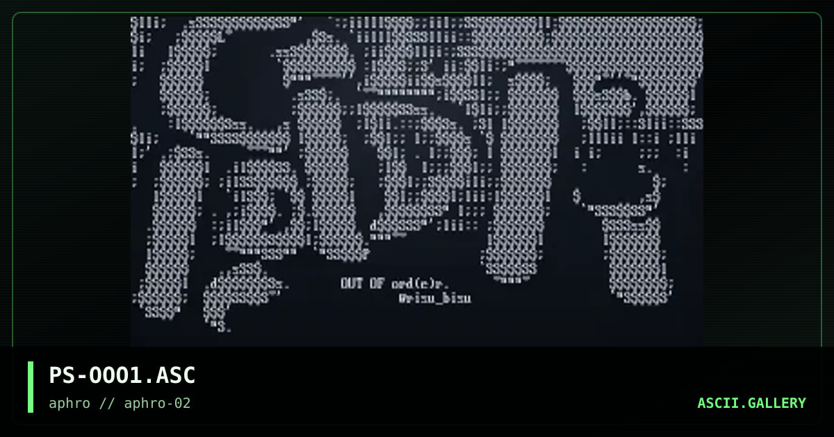 PS-OOO1.ASC, by psychoholic slag, 1997