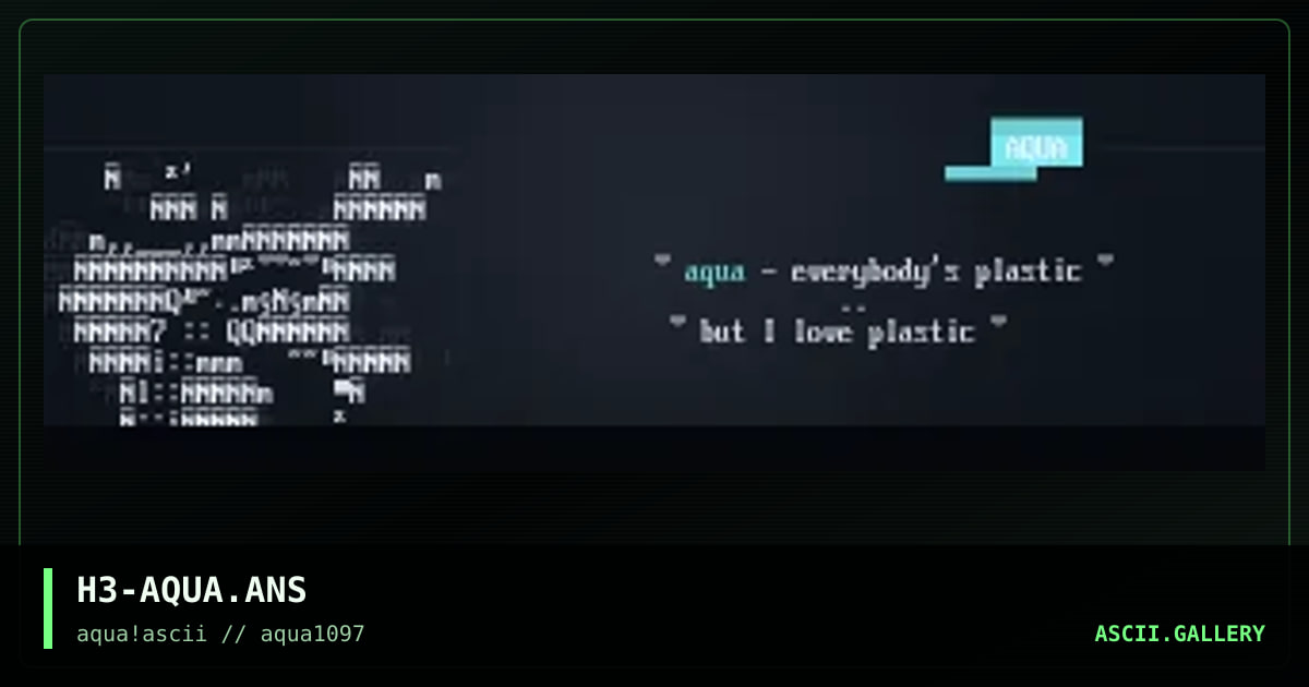aqua, by heck, 1997
