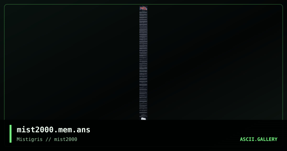 MIST2000 Memberlist, by cthulu, quip, 2015