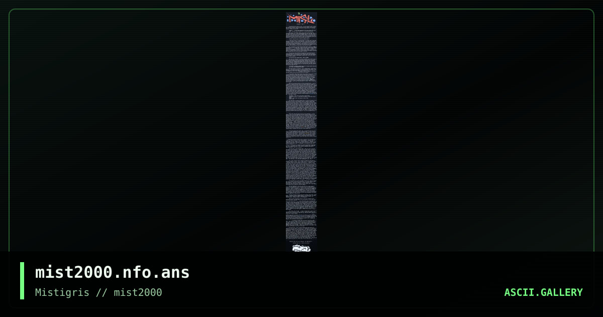MIST2000 infofile, by cthulu, quip, 2015
