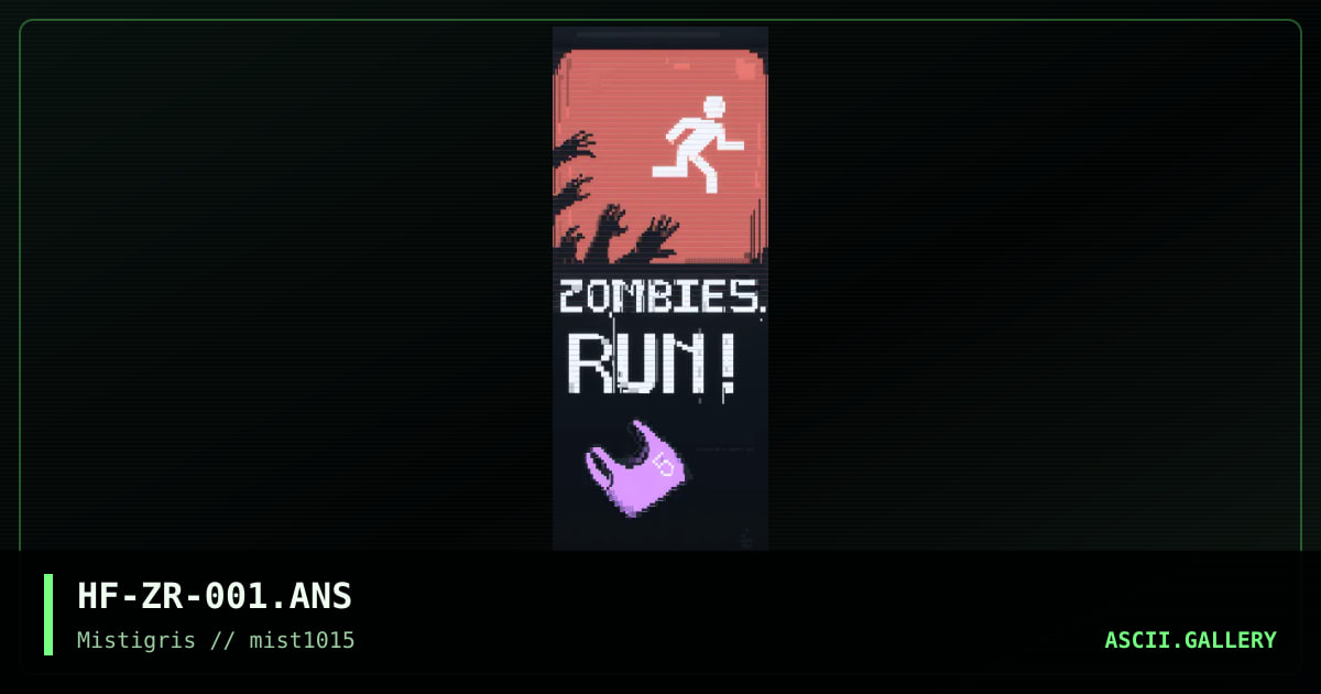 Zombies, Run!, by happyfish, 2015