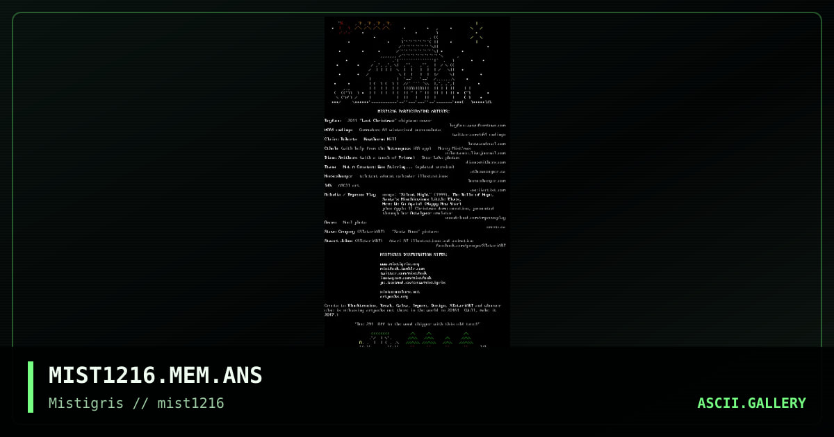 MIST1216 participating artists, by ldb, cthulu, 2016