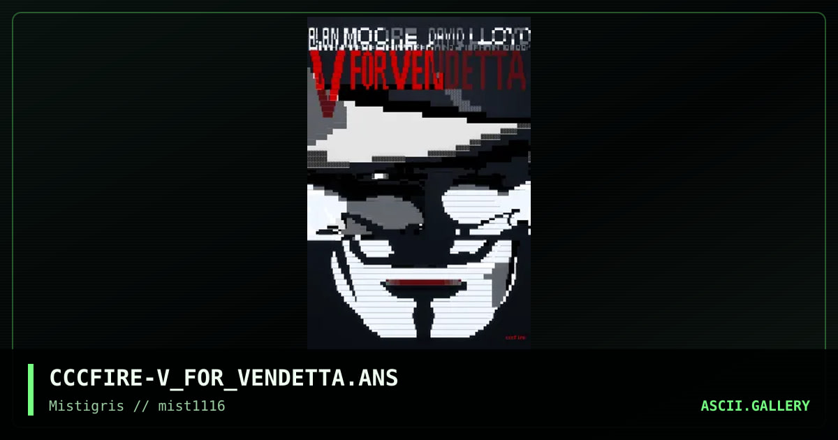 V for Vendetta, by cccfire, 2016