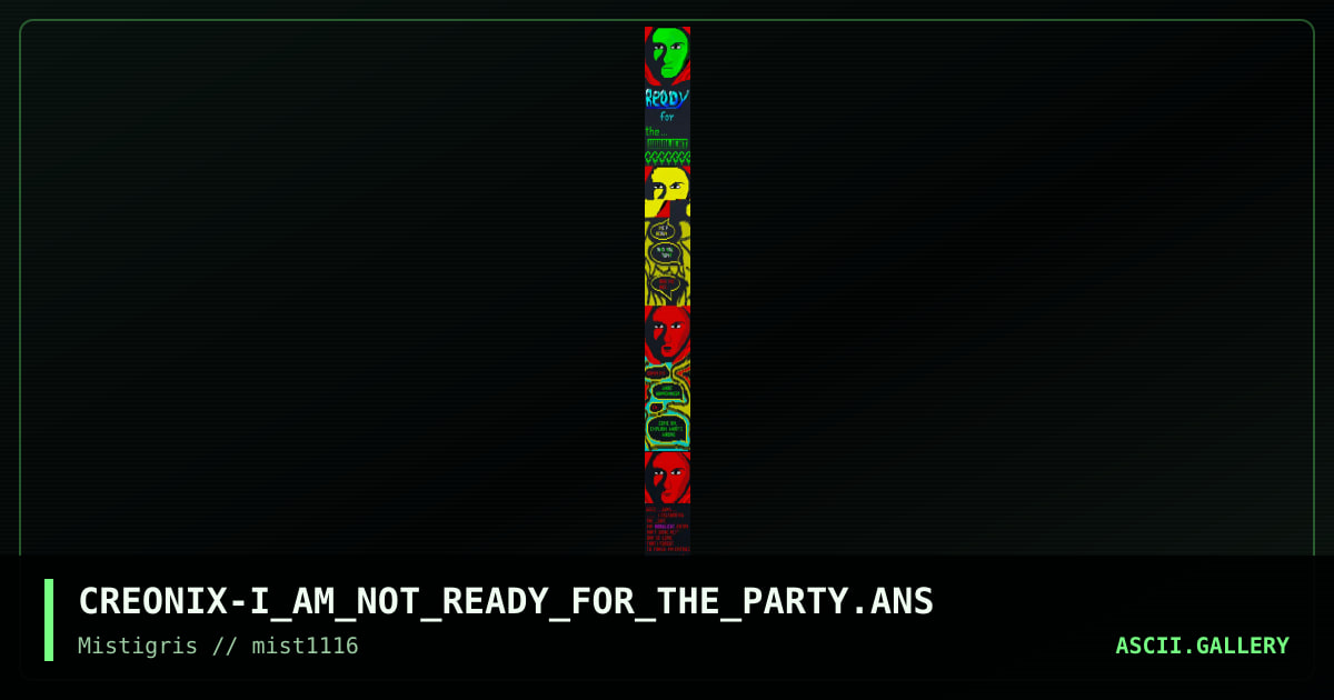 I am not ready for the party, by creonix, 2016