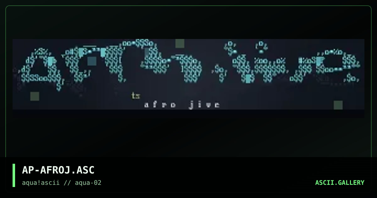 afro jive, by apollo, 1997