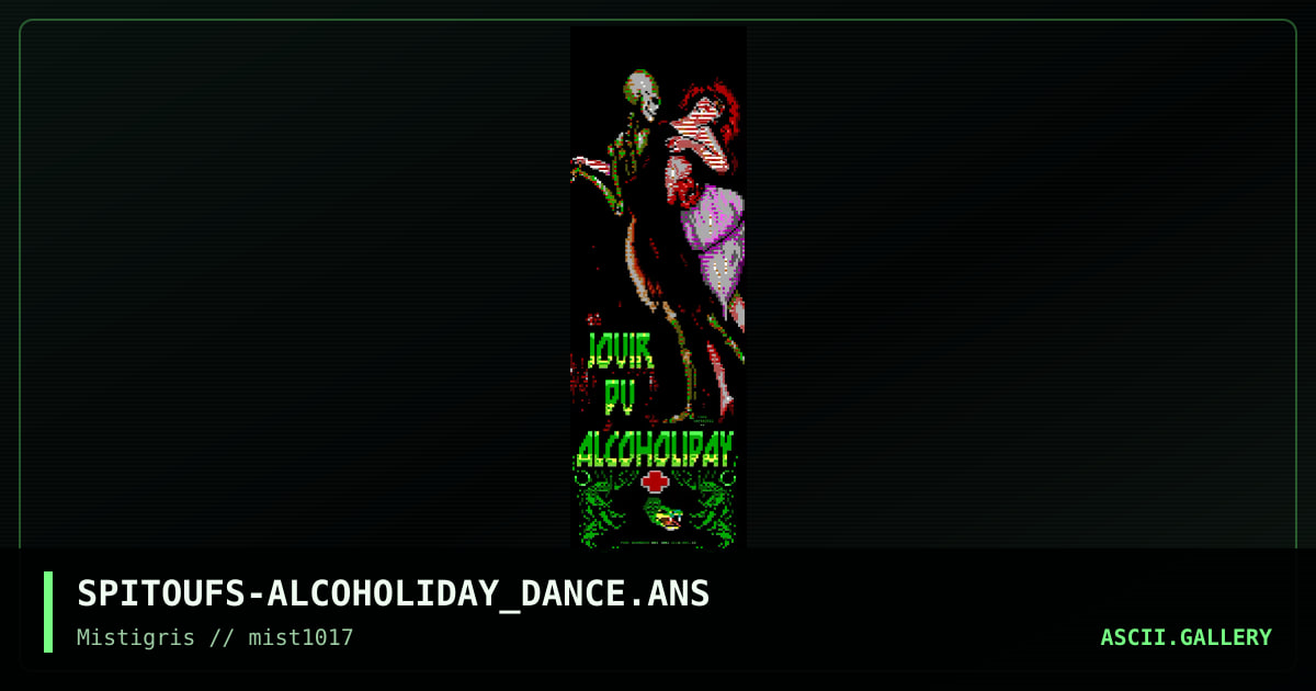 Jouir du Alcoholiday, by spitoufs, 2017
