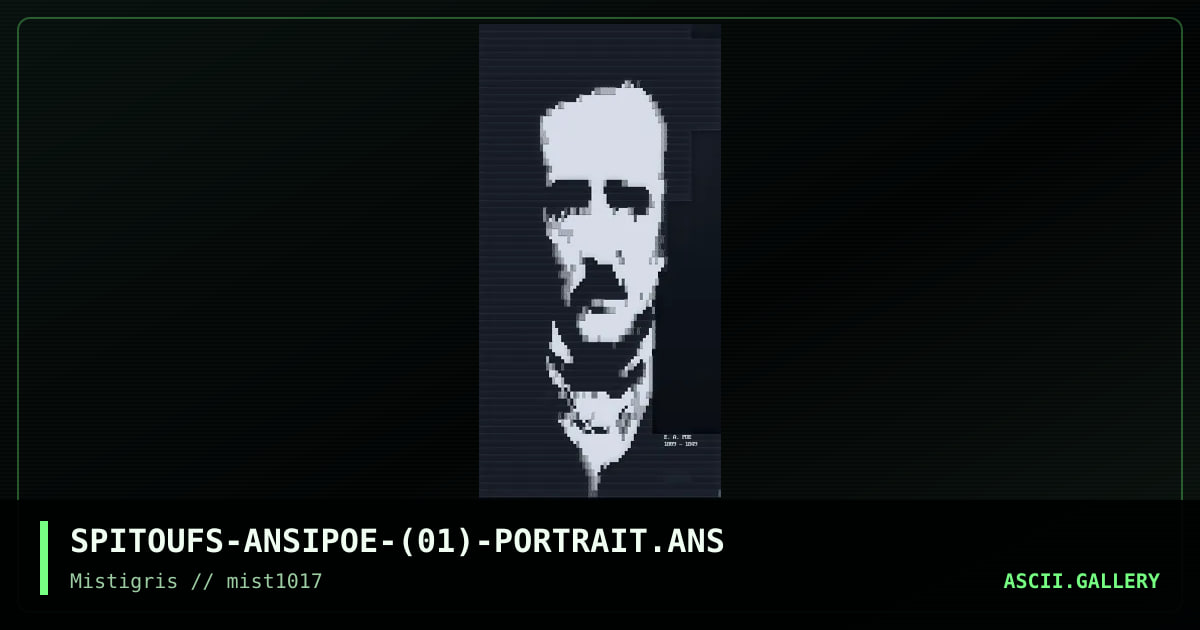 Portrait of Edgar Allan Poe, by spitoufs, 2017