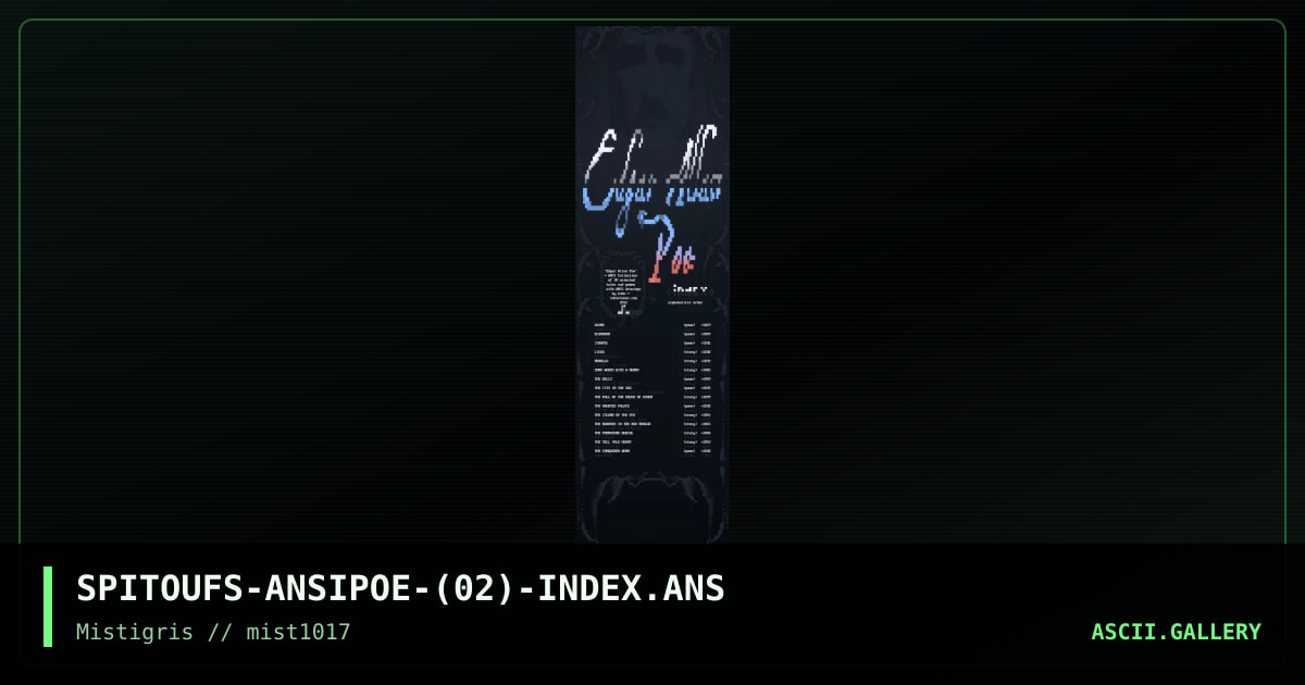 ANSIPoe Index, by spitoufs, 2017