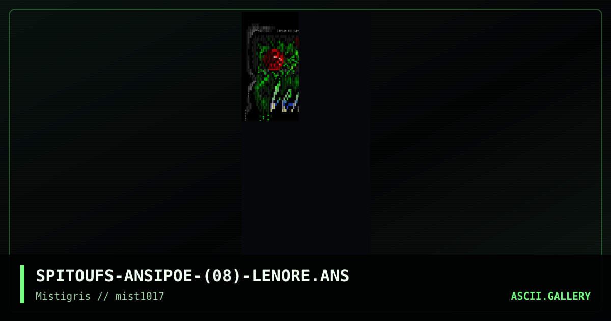 Poem 5 - Lenore, by spitoufs, 2017