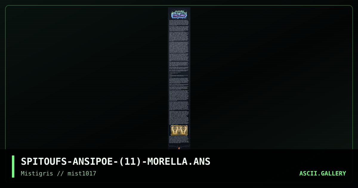 Story 3 - Morella, by spitoufs, 2017