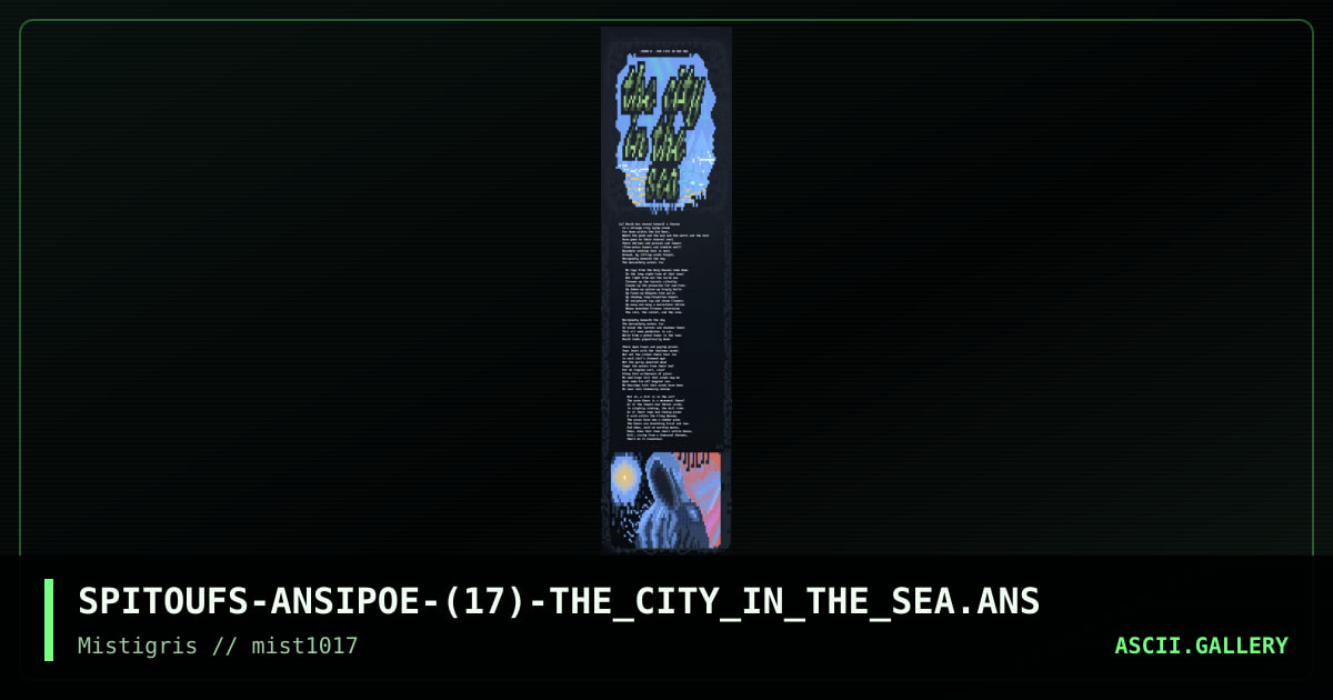Poem 8 - The City in the Sea, by spitoufs, 2017