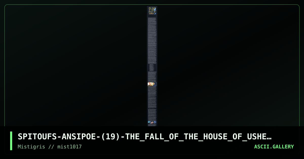 Story 9 - The Fall of the House of, by spitoufs, 2017