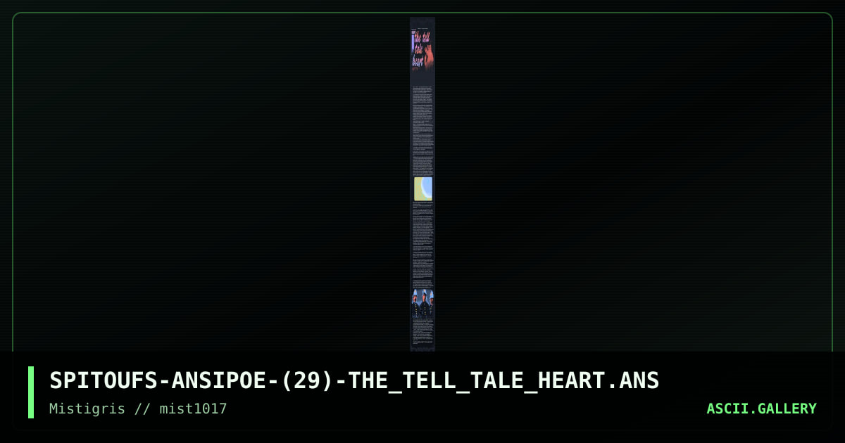 Story 18 - the Tell-Tale Heart, by spitoufs, 2017