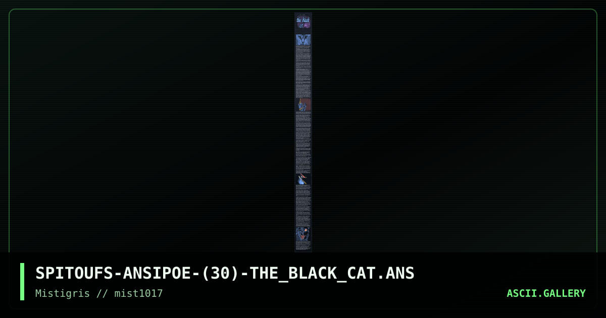 Story 19 - the Black Cat, by spitoufs, 2017