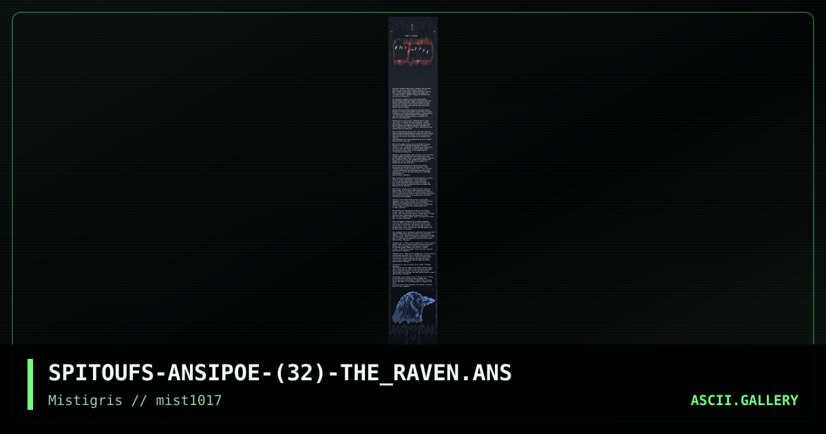Poem 11 - The Raven, by spitoufs, 2017