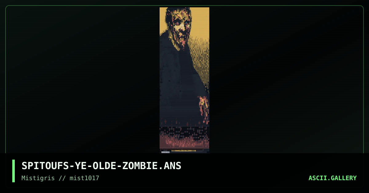 Ye Olde Zombie, by spitoufs, 2017