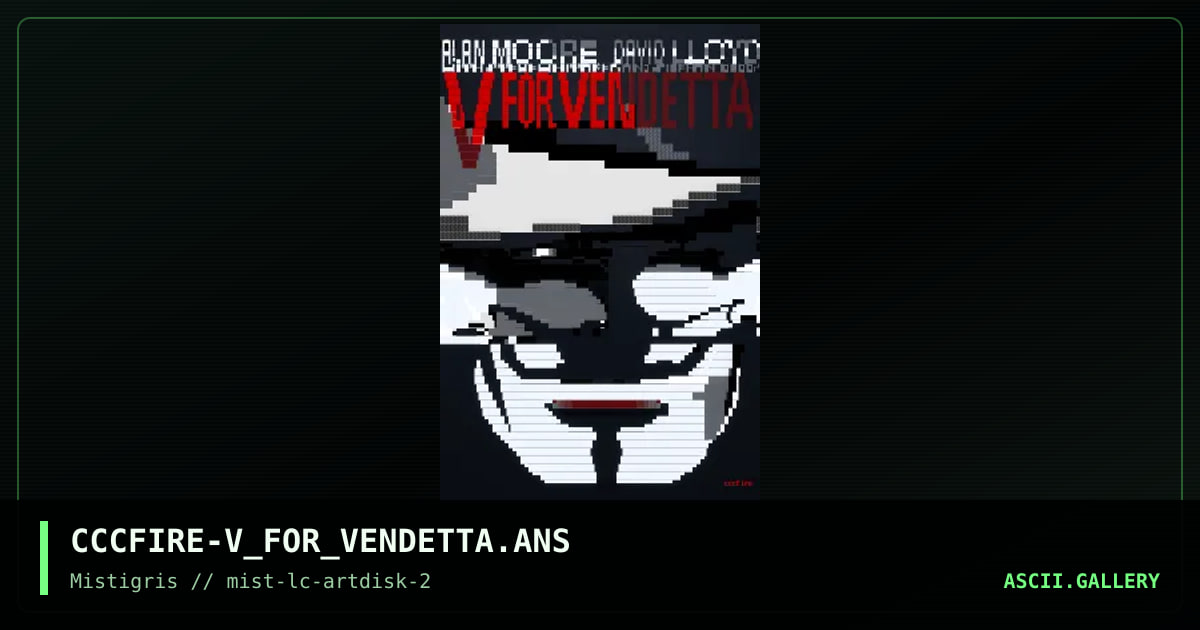 V for Vendetta, by cccfire, 2017