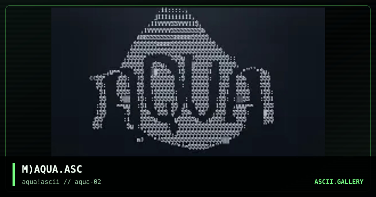 aqua, by mice, 1997