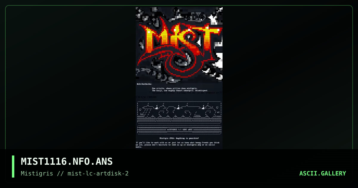 MIST1116 Infofile, by j33p33, skaven, 2017