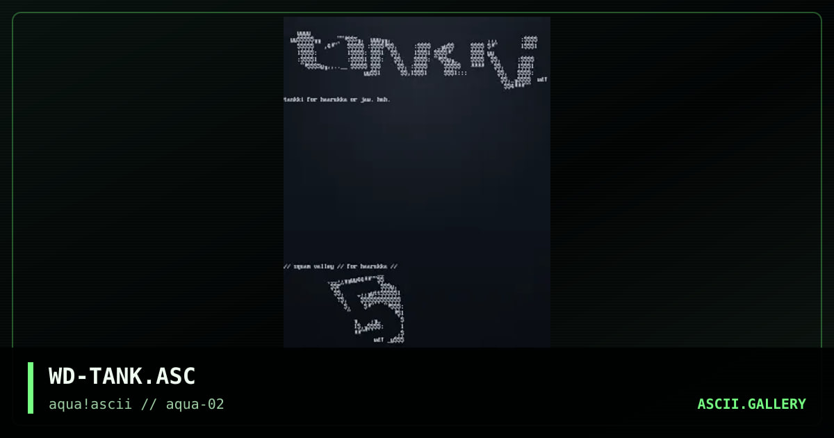 tankki / s, by woodoo, 1997