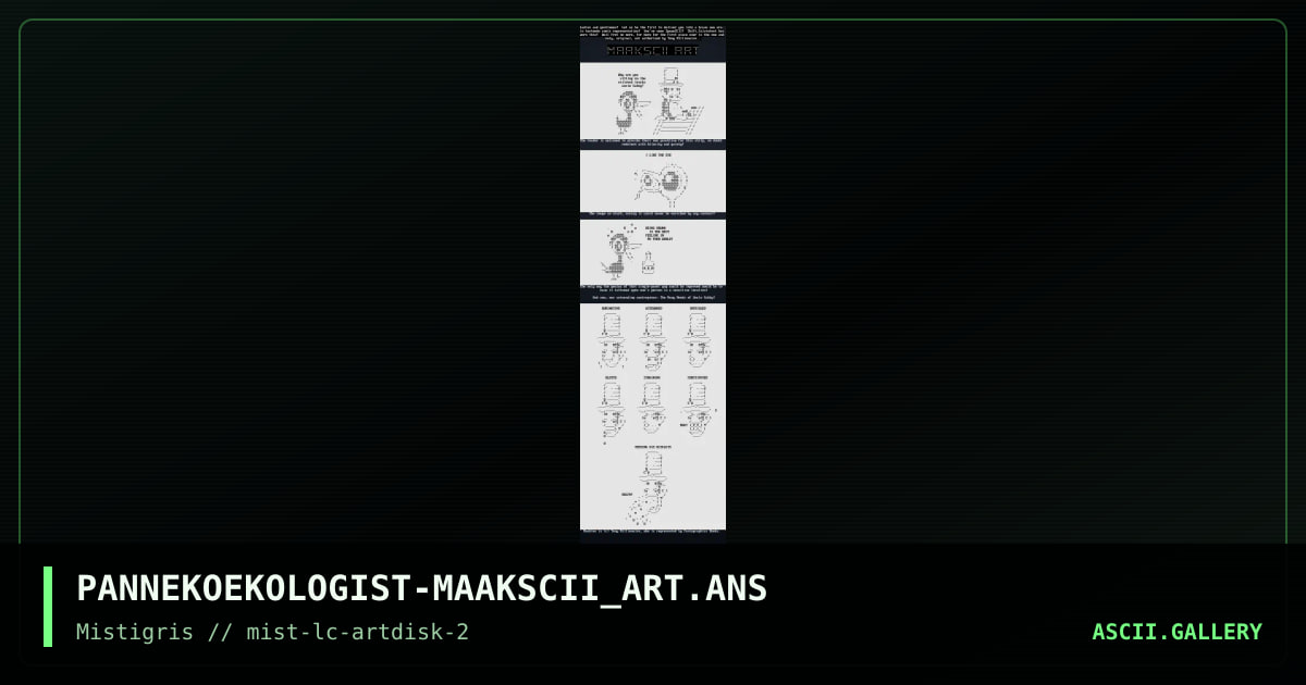 Maakscii art, by pannekoekologist, 2017