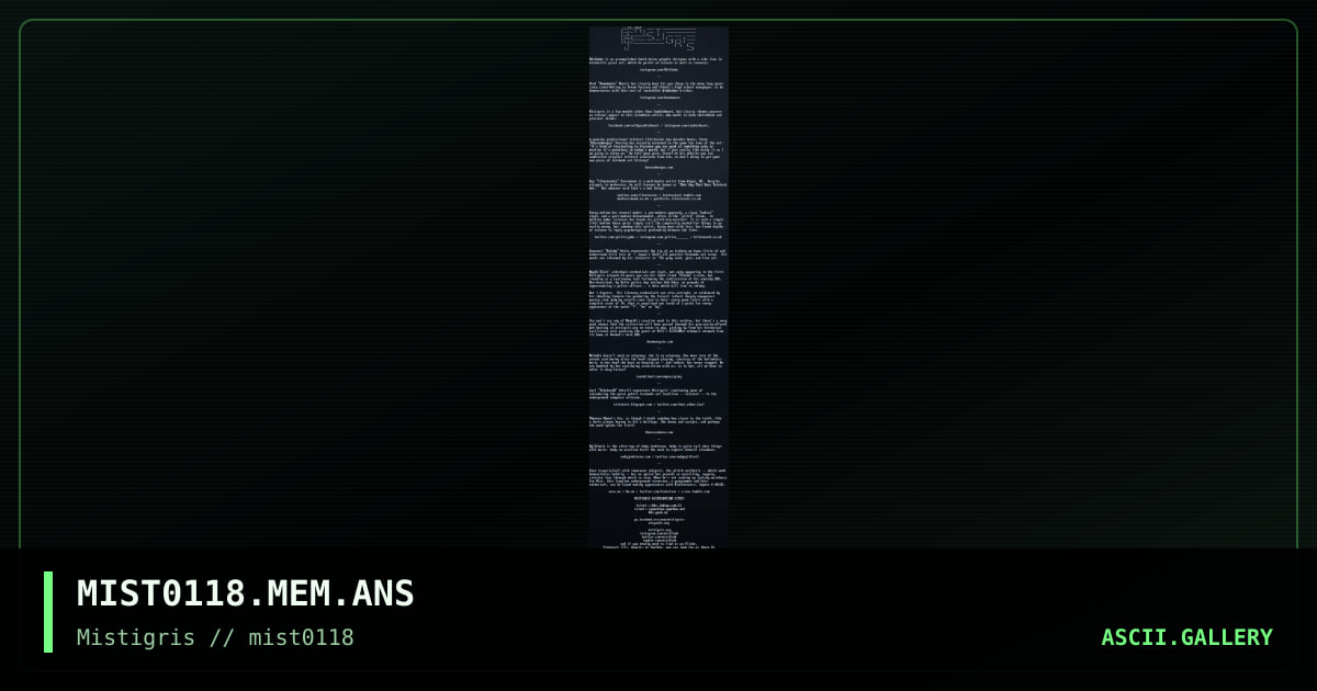 MIST0118 contributing artists, by cthulu, 2018