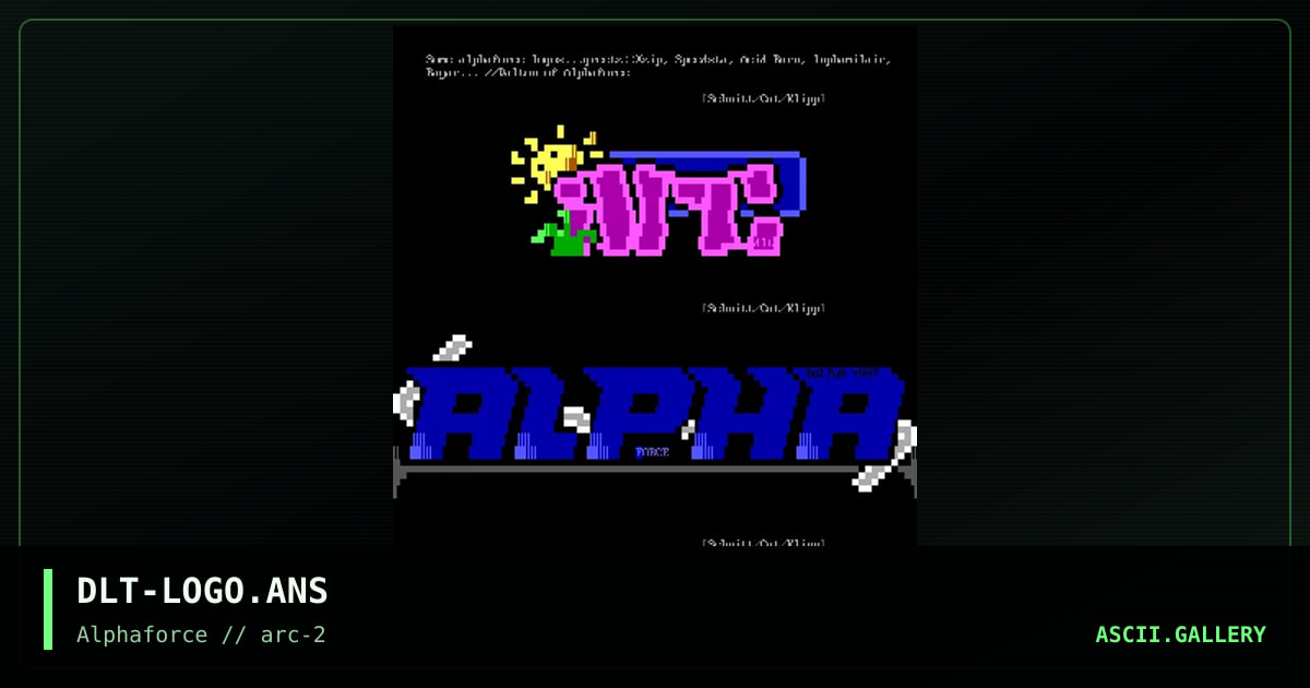 DLT-LOGO.ANS, by dalton, 1997