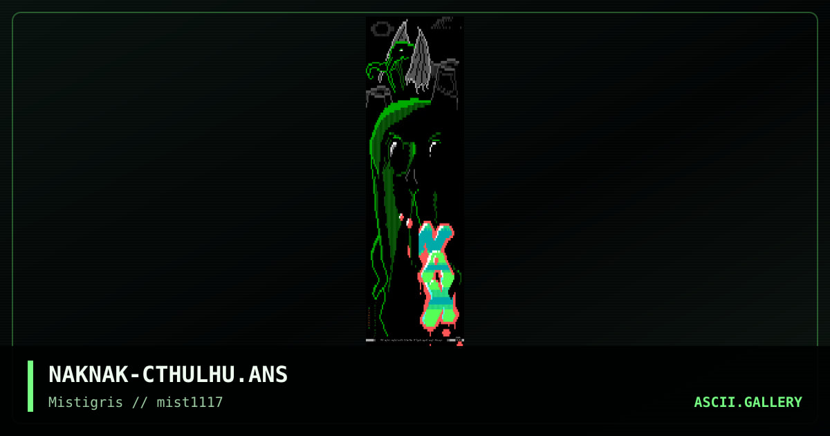 Self portrait as Cthulhu, 2006, by naknak, 2017