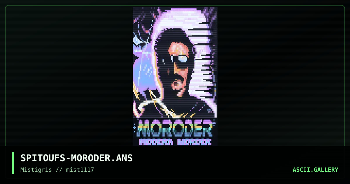 Giorgio Moroder, by spitoufs, 2017