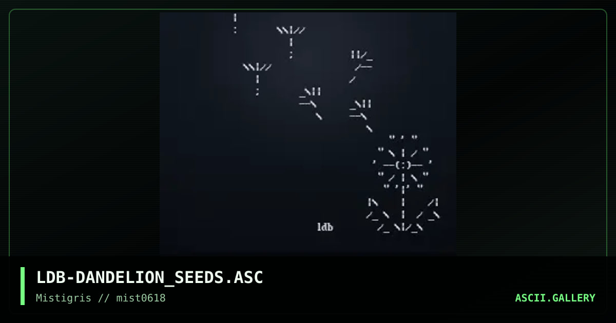 Dandelion seeds, by ldb, 2018