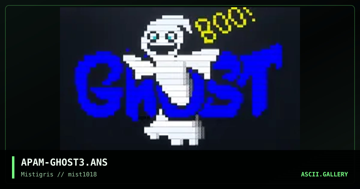 Ghost, by apam, 2018