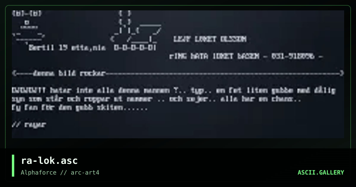 ra-lok.asc, by rayar, 1998