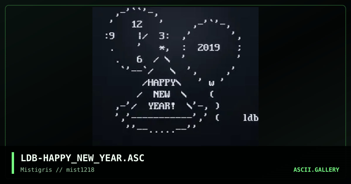 Happy New Year 2019, by ldb, 2018