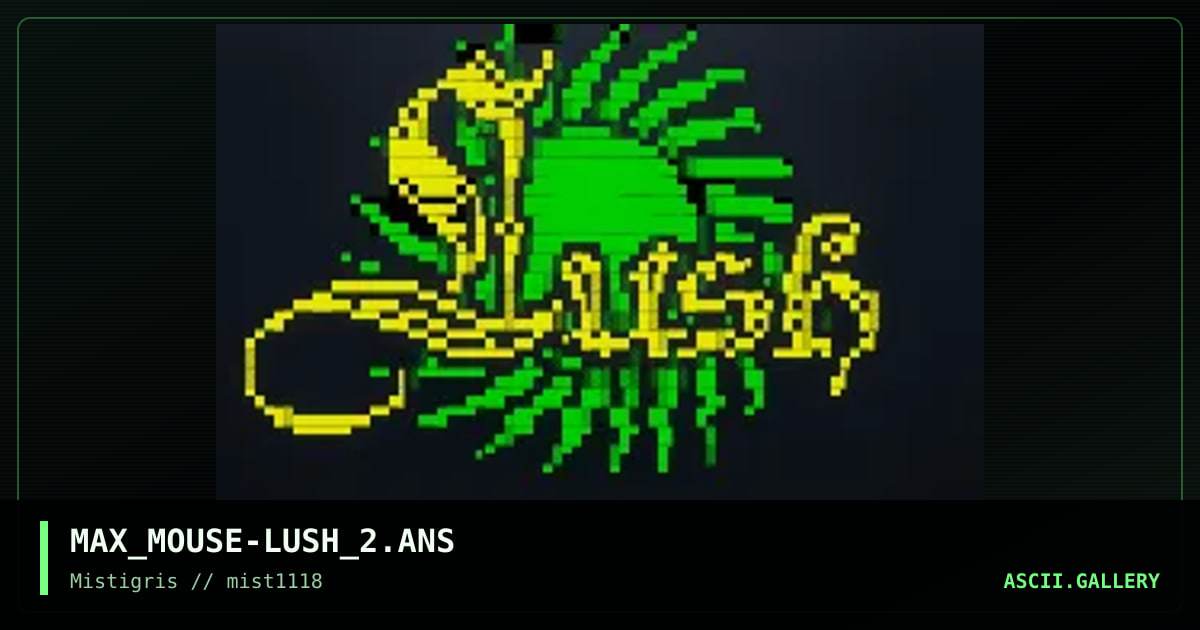 Lush logo, by max mouse, 2018