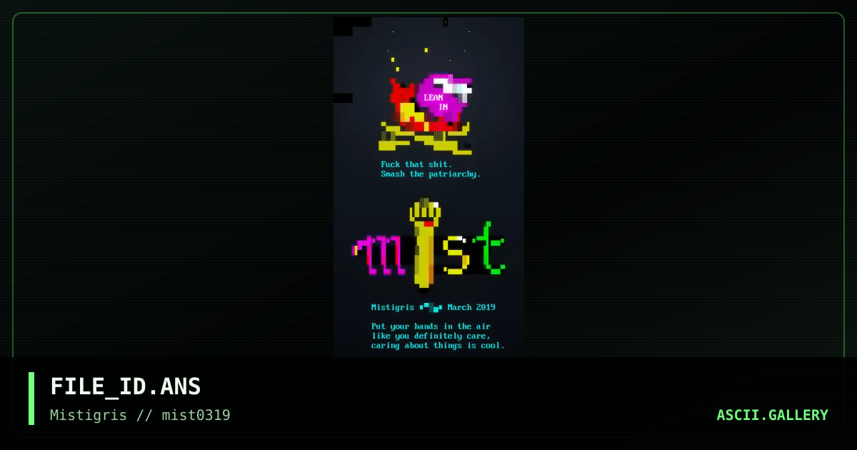 FILE_ID.DIZ, by happyfish, 2019