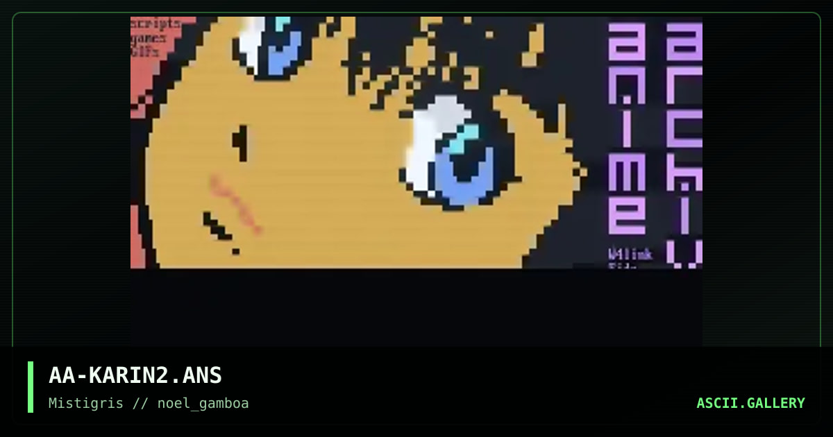 Anime Archive Karin-Chan left ad, by noel gamboa, 2019