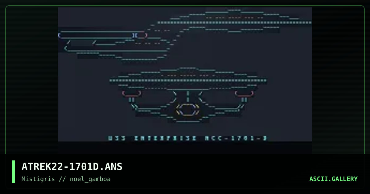 USS Enterprise NCC-1701-D, by noel gamboa, 2019
