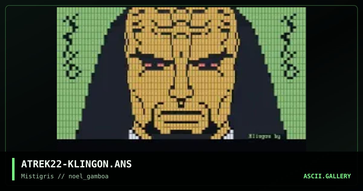 Klingon, by noel gamboa, 2019