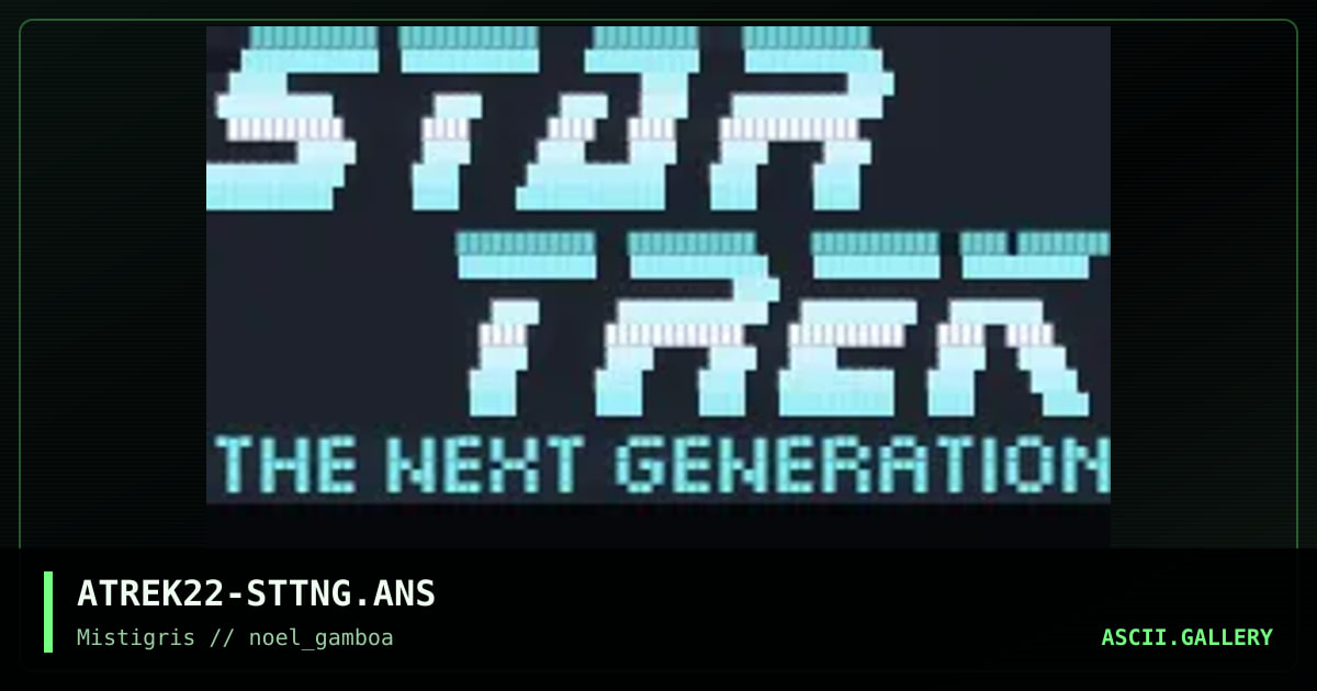 Star Trek: The Next Generation logo, by noel gamboa, 2019