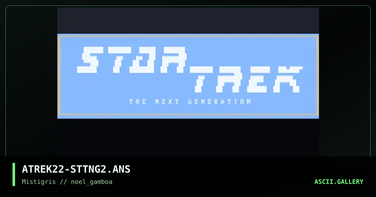 Star Trek: The Next Generation logo, by noel gamboa, 2019