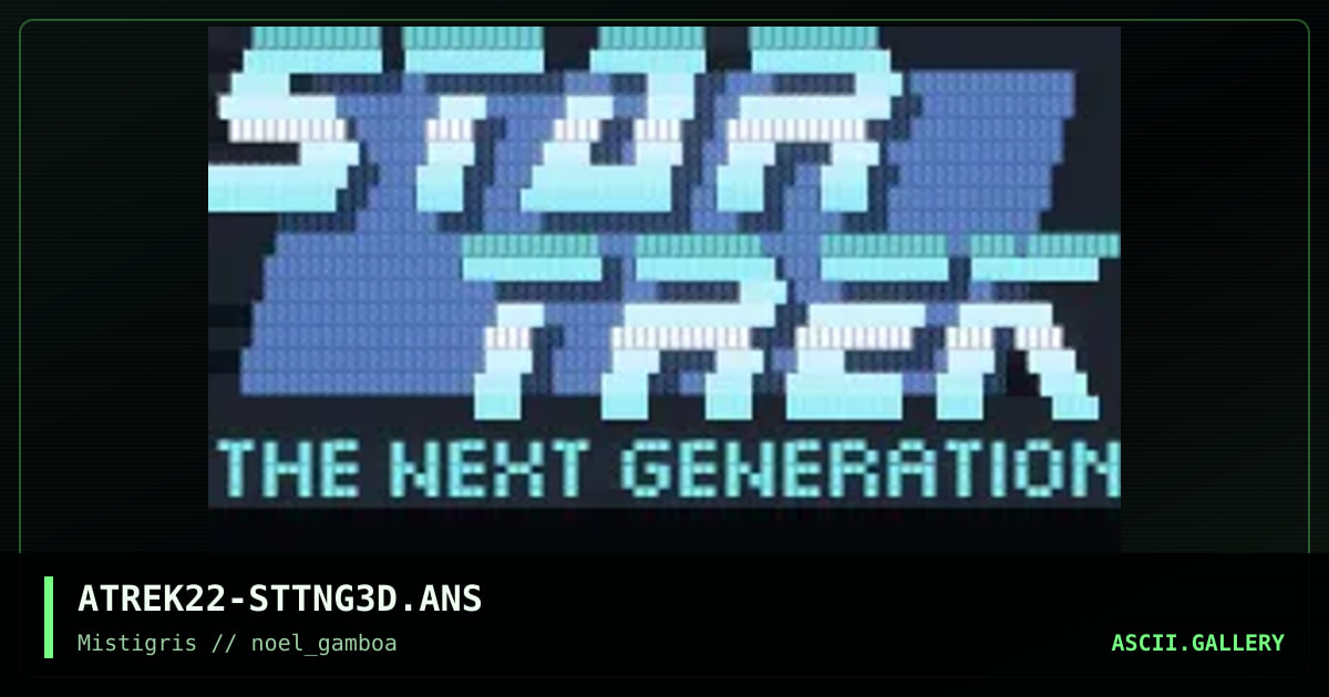 Star Trek: The Next Generation logo, by noel gamboa, 2019