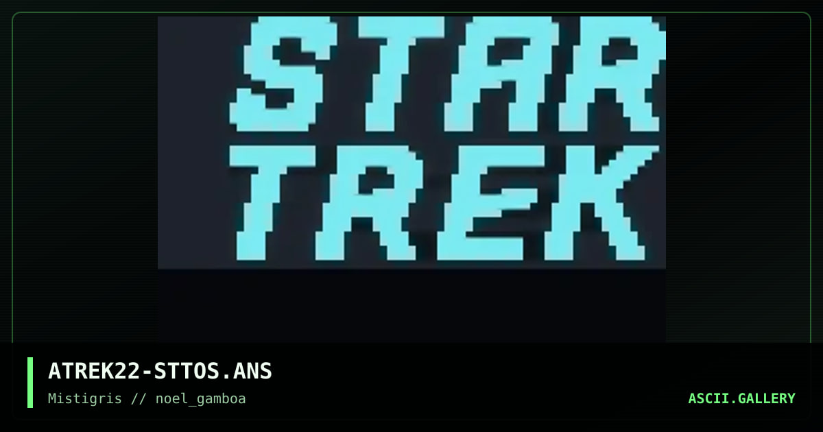 Star Trek (TOS) logo, by noel gamboa, 2019