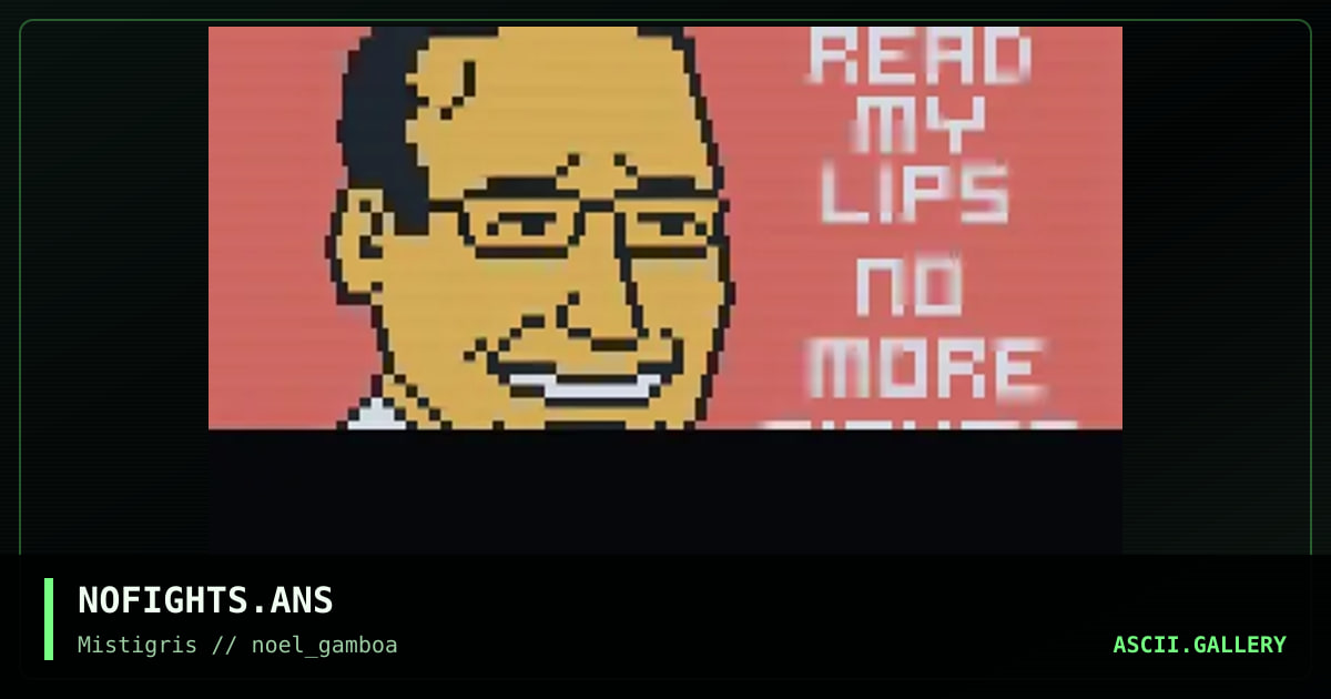Read My Lips: No More Fights, by noel gamboa, 2019