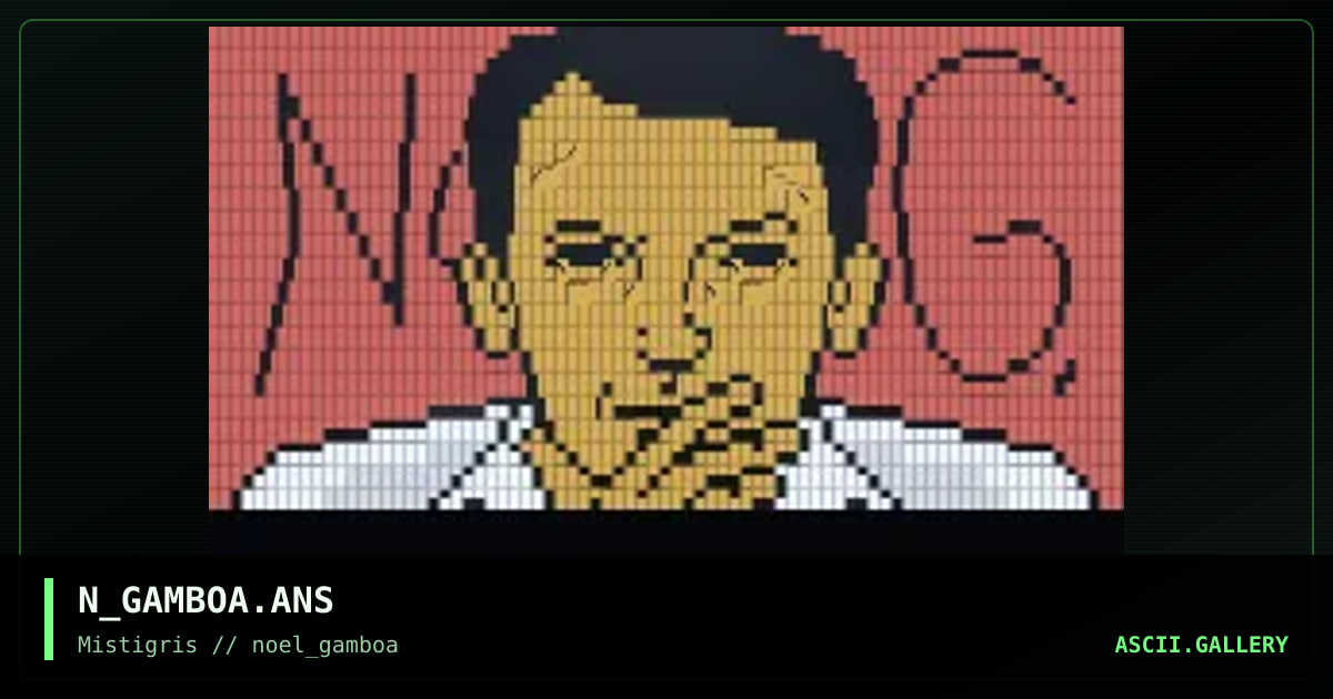 Self-portrait, by noel gamboa, 2019