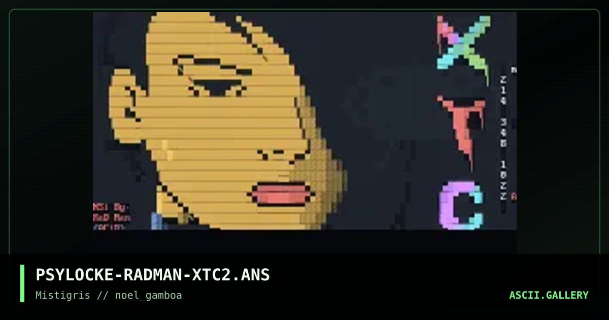 XTC animation (rip), by noel gamboa, radman, 2019