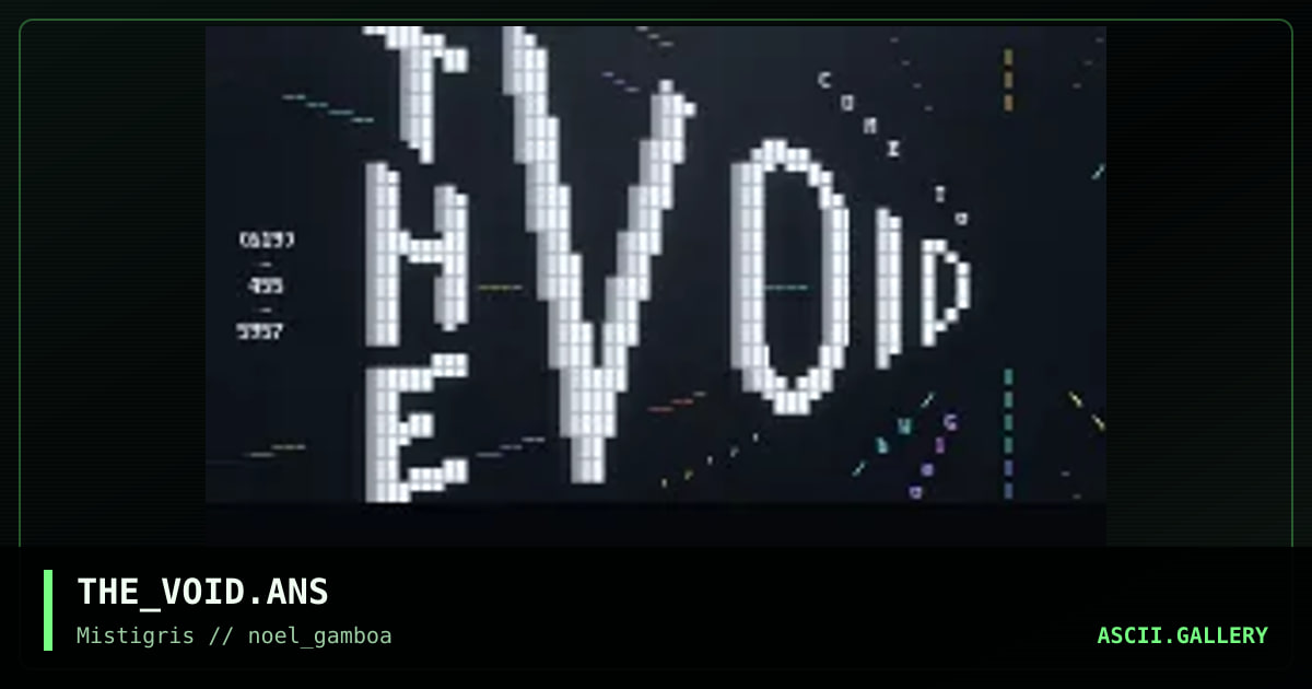 The Void logo, by noel gamboa, 2019