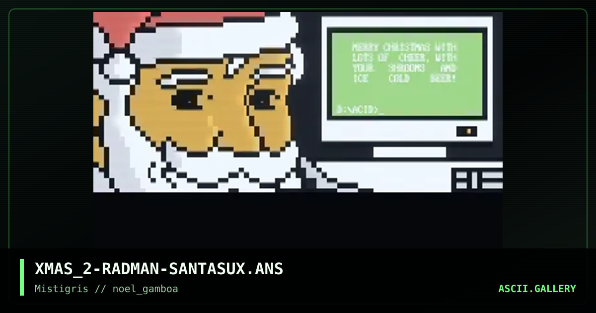 Merry Christmas With Lots of Cheer, by noel gamboa, radman, 2019